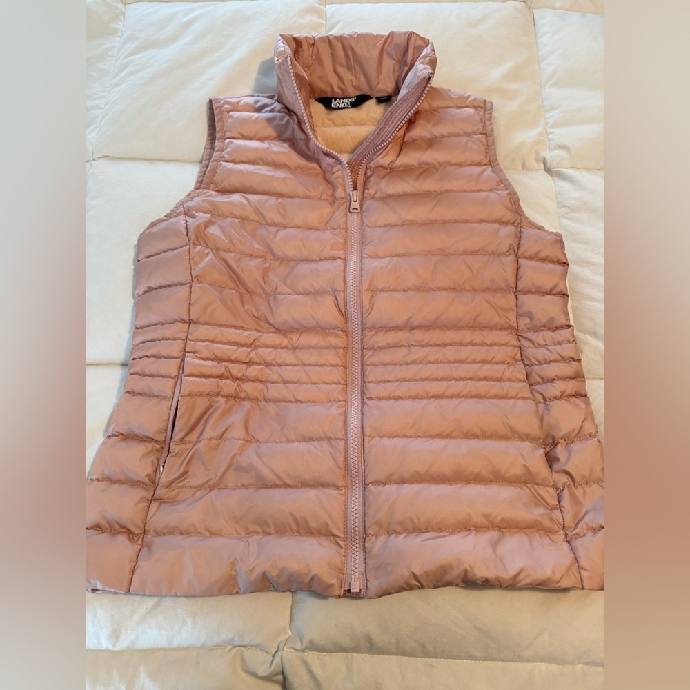 Lands' End Light Pink Quilted Vest
